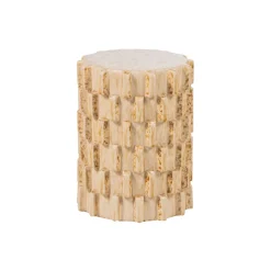 Bijzettafels<WOOOD Bijzettafel Axu Zand - Ø 35 cm