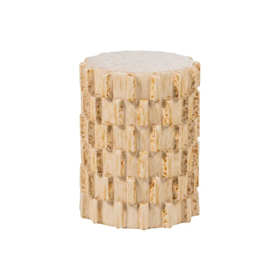 Bijzettafels<WOOOD Bijzettafel Axu Zand - Ø 35 cm