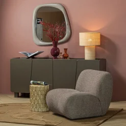 Bijzettafels<WOOOD Bijzettafel Axu Zand - Ø 35 cm