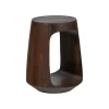 Bijzettafels<WOOOD Bijzettafel Bayo Walnoot - Ø 33 cm