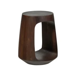 Bijzettafels<WOOOD Bijzettafel Bayo Walnoot - Ø 33 cm