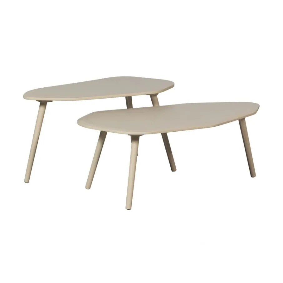 Bijzettafels<WOOOD Bijzettafel Davina Dust - set 2 stuks