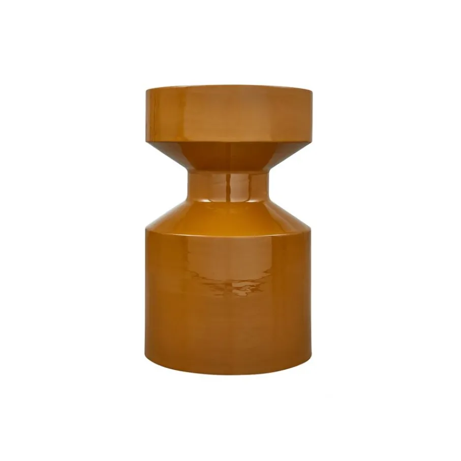 Bijzettafels<WOOOD Bijzettafel Ferry Honinggeel - Ø 30 cm
