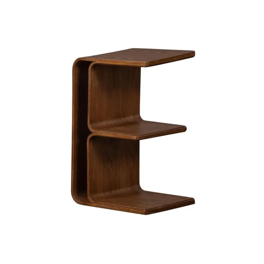 Bijzettafels<WOOOD Bijzettafel Frey Bruin - 60x32 cm