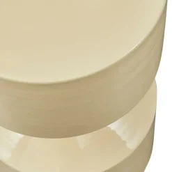 Bijzettafels<WOOOD Bijzettafel Hidde Geel - Ø 30 cm