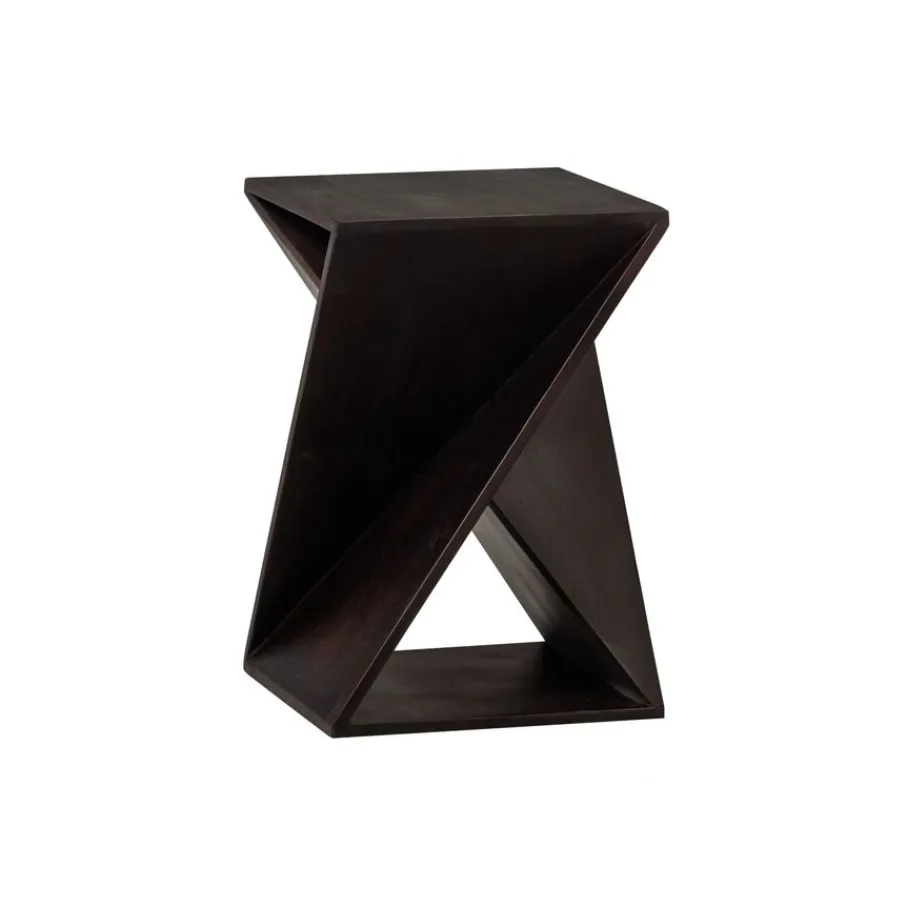 Bijzettafels<WOOOD Bijzettafel Ikem Donkerbruin - 41x41 cm
