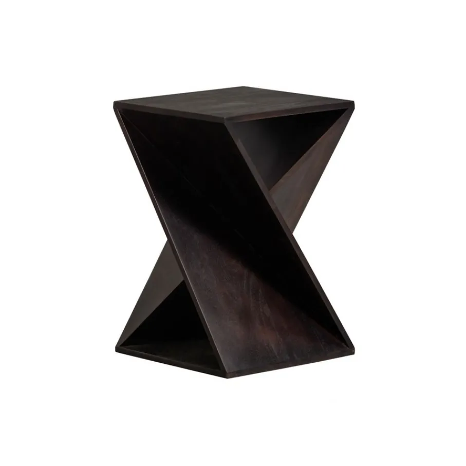 Bijzettafels<WOOOD Bijzettafel Ikem Donkerbruin - 41x41 cm