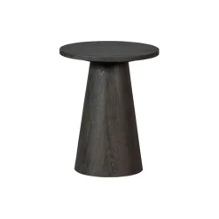 Bijzettafels<WOOOD Bijzettafel Maan Donkerbruin - Ø 40 cm