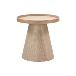 Bijzettafels<WOOOD Bijzettafel Maud Naturel - Ø 39 cm