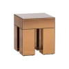 Bijzettafels<WOOOD Bijzettafel Mirrox Bruin - 45x45 cm