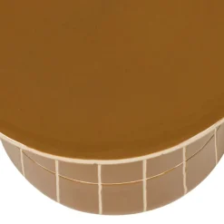 Bijzettafels<WOOOD Bijzettafel Plu Honinggeel - Ø 38 cm