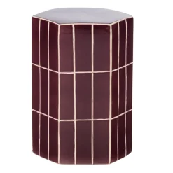 Bijzettafels<WOOOD Bijzettafel Plu Paars - 30x26 cm