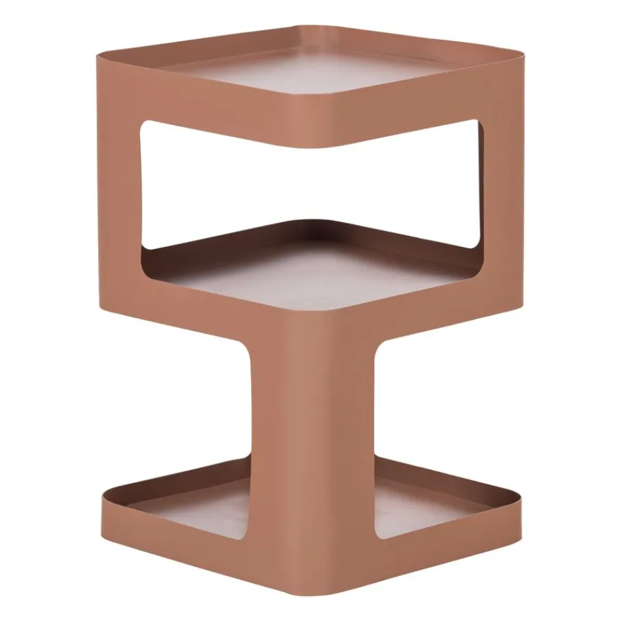 Bijzettafels|Nachtkastjes<WOOOD Bijzettafel Riv Zalmroze - 35x35 cm