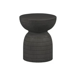Bijzettafels<WOOOD Bijzettafel Samson Donkerbruin - Ø 37 cm