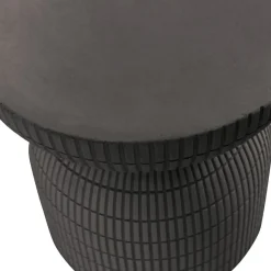 Bijzettafels<WOOOD Bijzettafel Samson Donkerbruin - Ø 37 cm