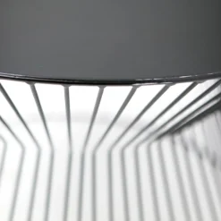 Bijzettafels<WOOOD Bijzettafel Suus Zwart - Ø 35 cm
