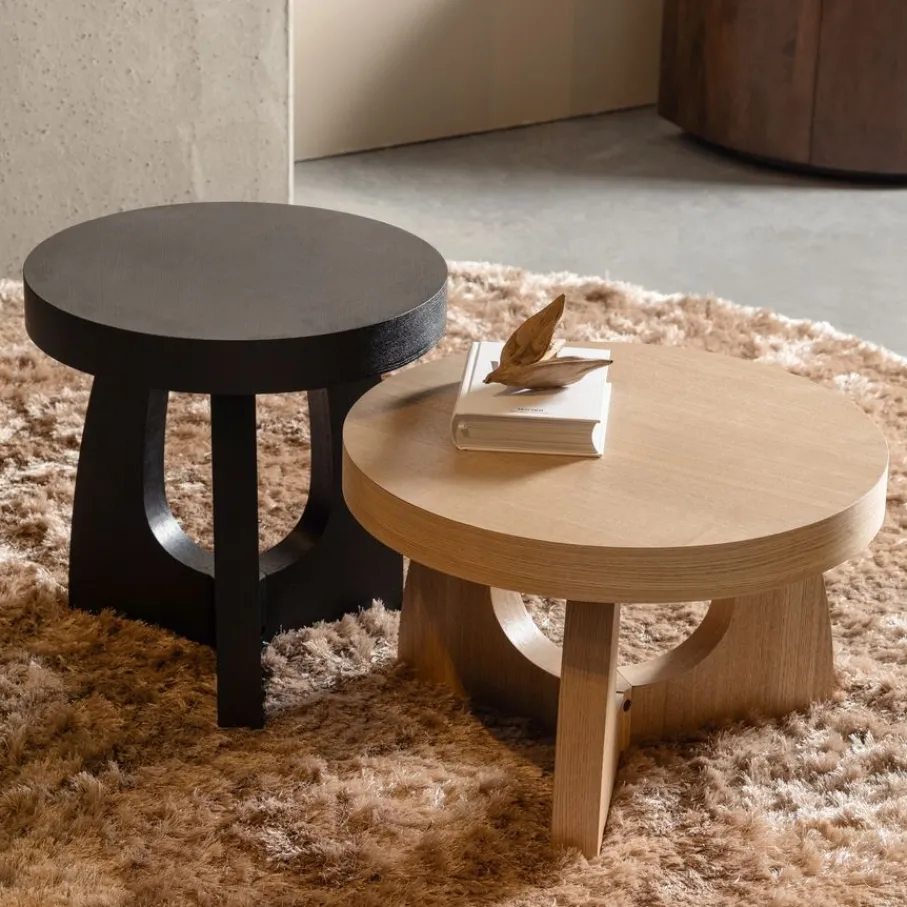 Bijzettafels<WOOOD Bijzettafel Tala Naturel - Ø 55 cm