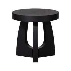 Bijzettafels<WOOOD Bijzettafel Tala Zwart - Ø 45 cm