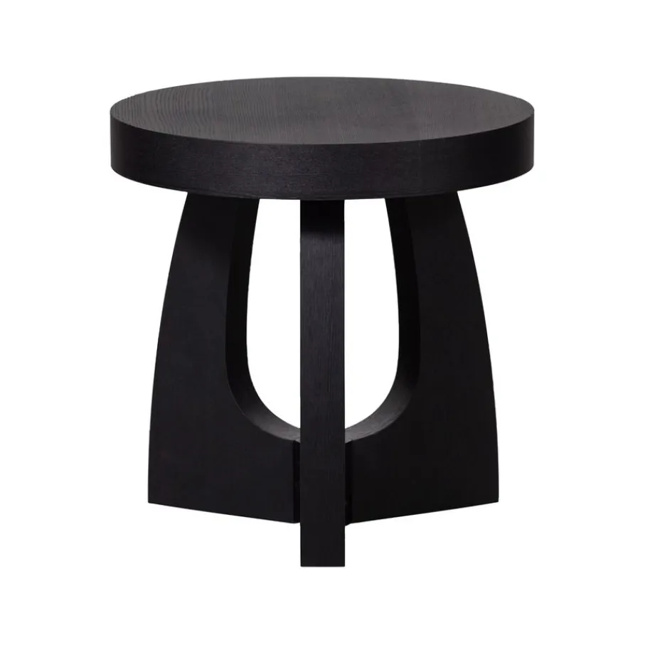 Bijzettafels<WOOOD Bijzettafel Tala Zwart - Ø 45 cm