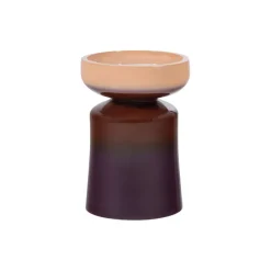 Bijzettafels<WOOOD Bijzettafel Tumo Paars / Bruin - Ø 35 cm