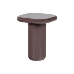 Bijzettafels<WOOOD Bijzettafel Zava Donkerbruin - Ø 50 cm