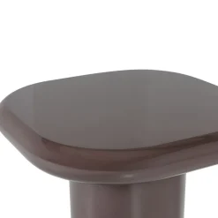Bijzettafels<WOOOD Bijzettafel Zava Donkerbruin - Ø 50 cm