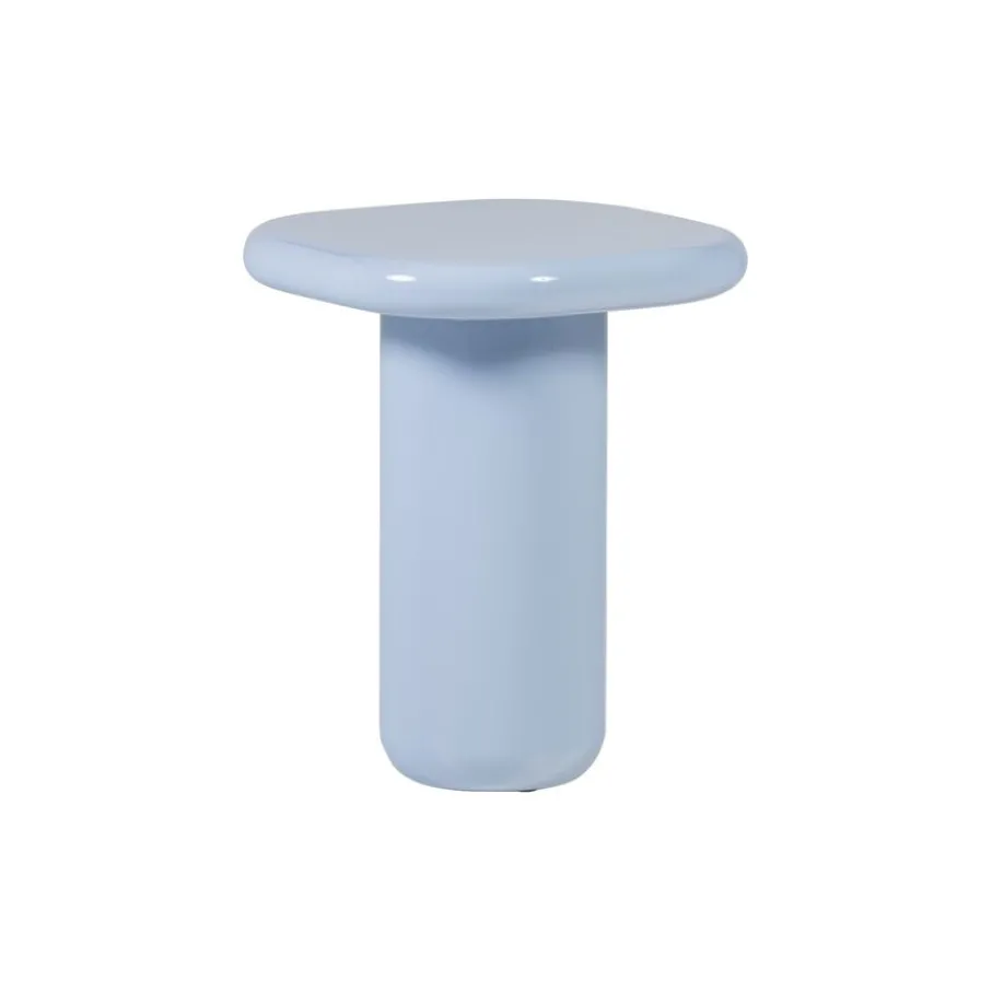 Bijzettafels<WOOOD Bijzettafel Zava Lichtblauw - Ø 50 cm