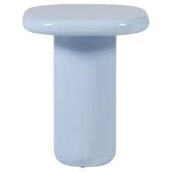 Bijzettafels<WOOOD Bijzettafel Zava Lichtblauw - Ø 50 cm