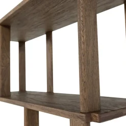 Wandkasten<WOOOD Boekenkast Riss Bruin - 90x186x30 cm