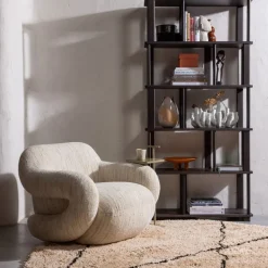 Boekenkasten<WOOOD Boekenkast Riss Donkerbruin - 90x186x30 cm