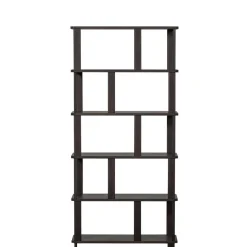 Boekenkasten<WOOOD Boekenkast Riss Donkerbruin - 90x186x30 cm