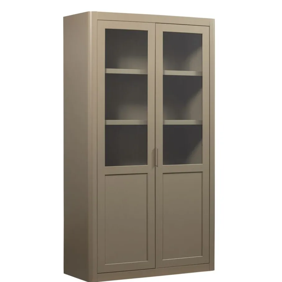 Buffetkasten|Vitrinekasten<WOOOD Buffetkast Gunnar Mud - 120x217x48 cm