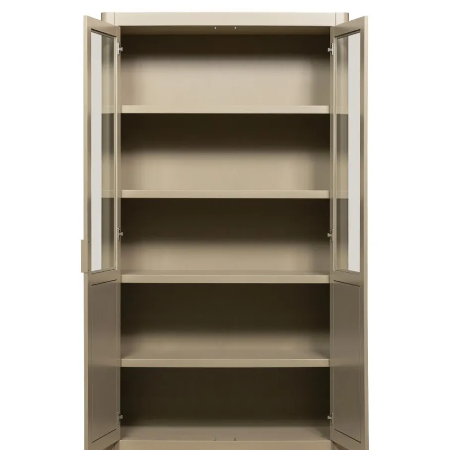 Buffetkasten|Vitrinekasten<WOOOD Buffetkast Gunnar Mud - 120x217x48 cm