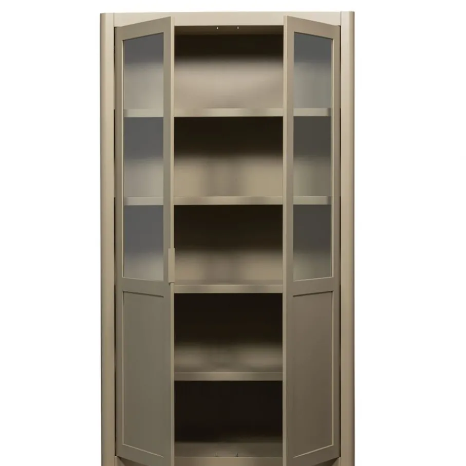 Buffetkasten|Vitrinekasten<WOOOD Buffetkast Gunnar Mud - 120x217x48 cm