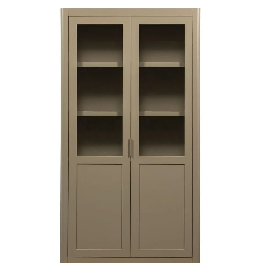 Buffetkasten|Vitrinekasten<WOOOD Buffetkast Gunnar Mud - 120x217x48 cm