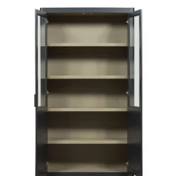 Buffetkasten|Vitrinekasten<WOOOD Buffetkast Gunnar Zwart - 120x217x48 cm