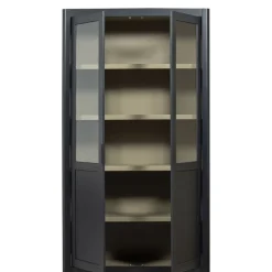 Buffetkasten|Vitrinekasten<WOOOD Buffetkast Gunnar Zwart - 120x217x48 cm