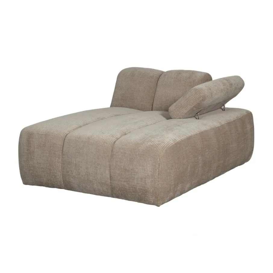 Modulaire Banken<WOOOD Chaise Longue Mojo Rechts Beige
