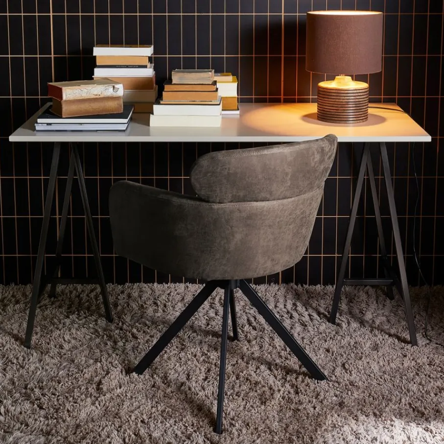 Eetkamerstoelen<WOOOD Draaibare Eetkamerstoel Fenne Grafiet