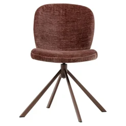Eetkamerstoelen<WOOOD Draaibare Eetkamerstoel Femke Bruin