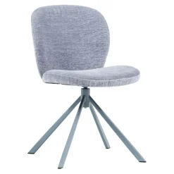 Eetkamerstoelen<WOOOD Draaibare Eetkamerstoel Femke Blauw