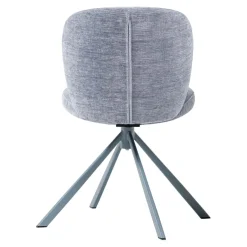 Eetkamerstoelen<WOOOD Draaibare Eetkamerstoel Femke Blauw