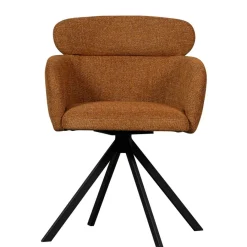 Eetkamerstoelen<WOOOD Draaibare Eetkamerstoel Fenne Oranje