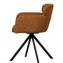 Eetkamerstoelen<WOOOD Draaibare Eetkamerstoel Fenne Oranje