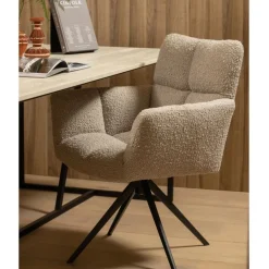 Eetkamerstoelen<WOOOD Draaibare Eetkamerstoel Vinny Beige