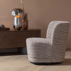 Fauteuils<WOOOD Draaifauteuil Atty Beige Melange