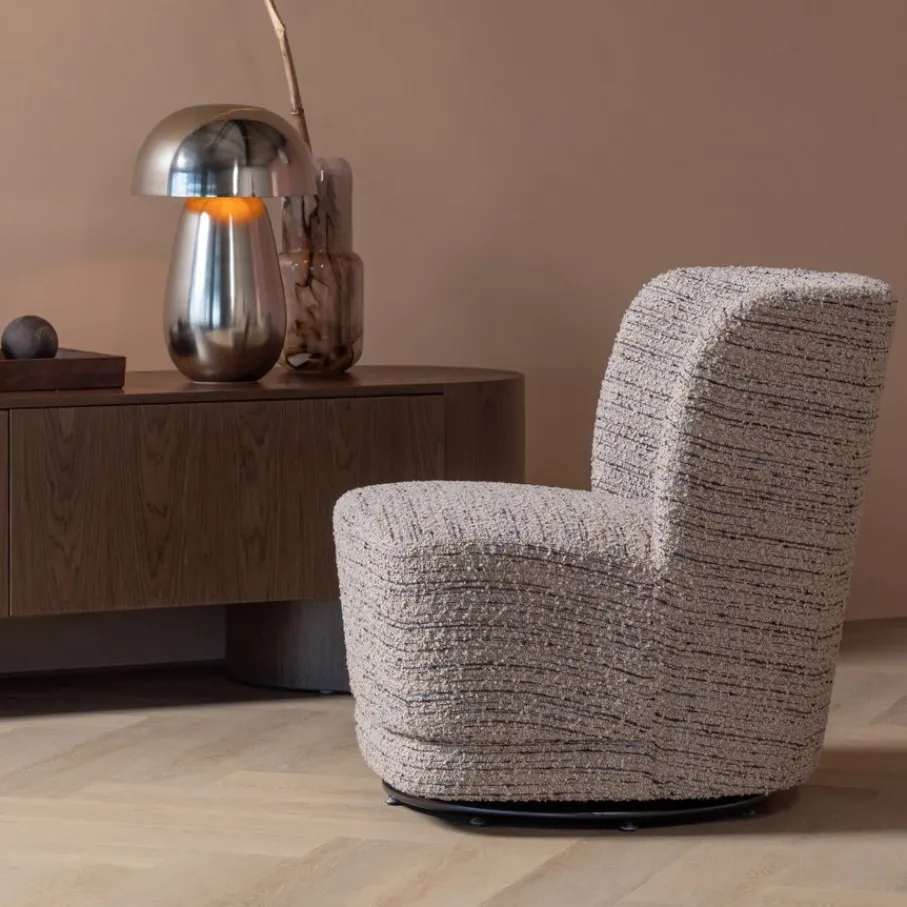 Fauteuils<WOOOD Draaifauteuil Atty Beige Melange