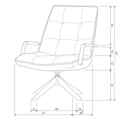 Fauteuils<WOOOD Draaifauteuil Jouke Bruin