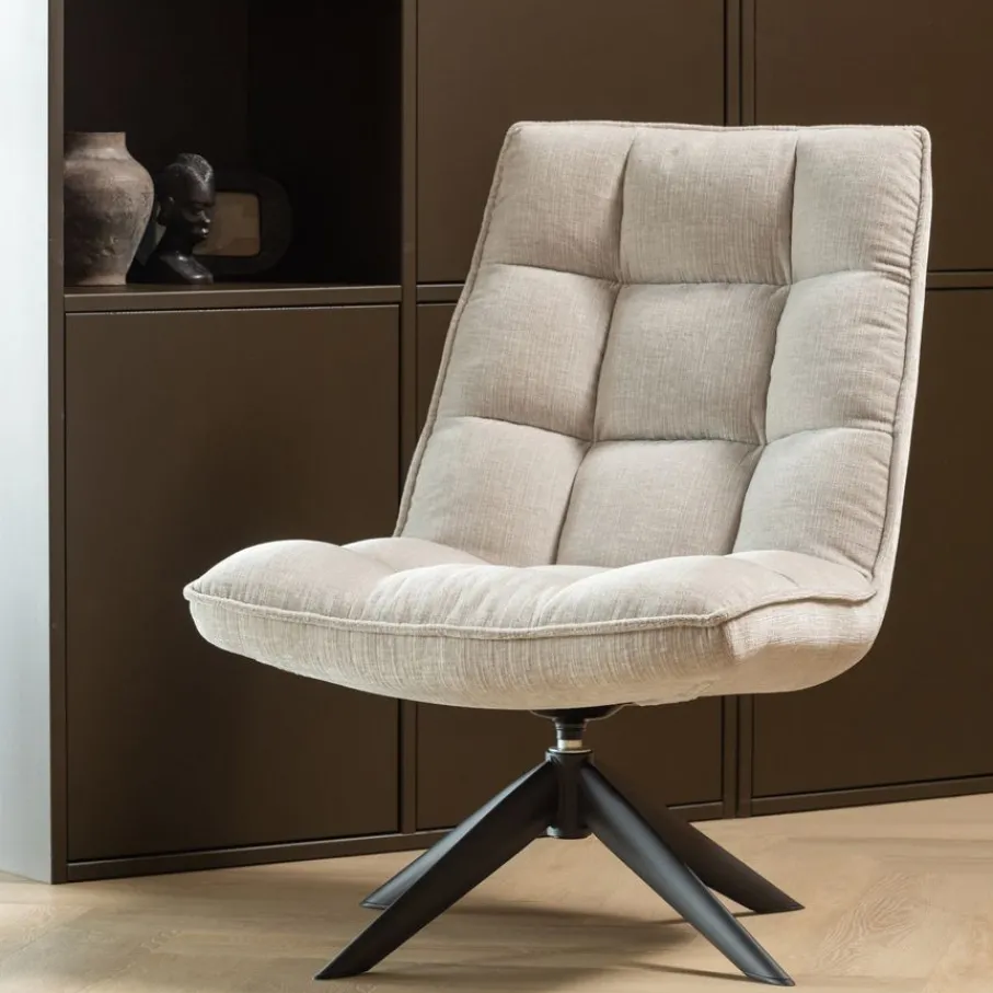 Fauteuils<WOOOD Draaifauteuil Jouke Naturel
