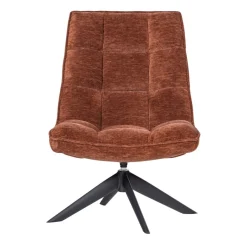 Fauteuils<WOOOD Draaifauteuil Jouke Roestbruin